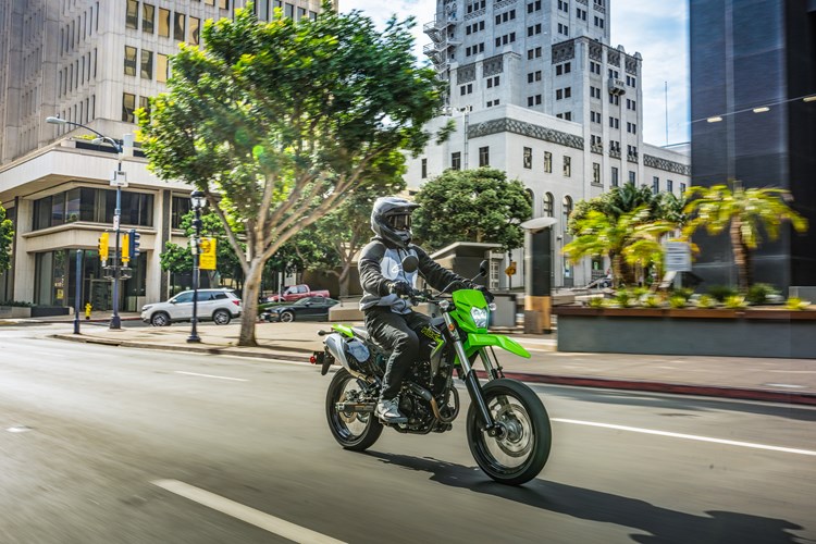 KLX230SM - LIME GREEN - ACTION VIEW